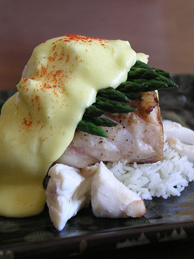 Eggs Benedict Duo; Traditional and Florentine, Seasonal Vegetables and Roesti Potatoes